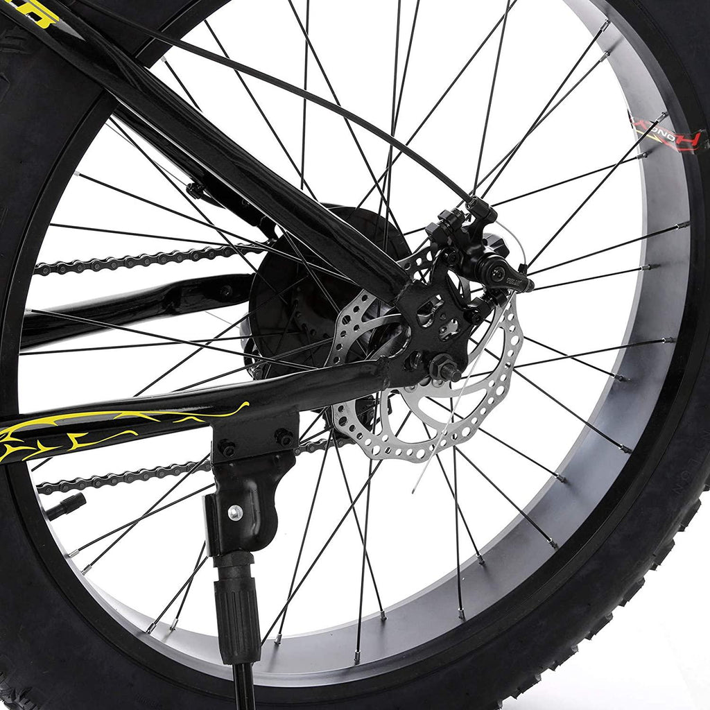 Big Fat Tire Mountain Bike Men Bicycle 26 in High Carbon Steel Frame Outdoor Road Bike 21 Speed Full Suspension MTB