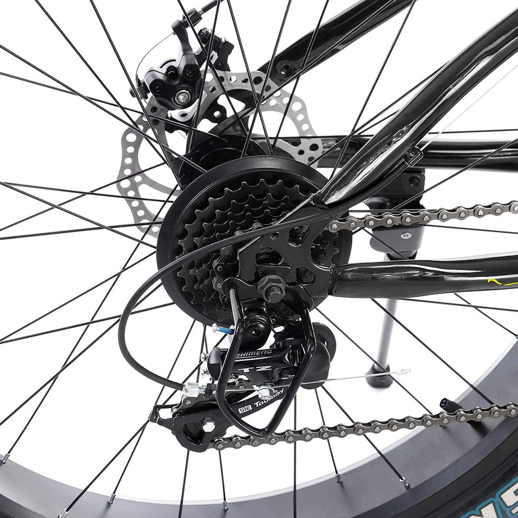 Big Fat Tire Mountain Bike Men Bicycle 26 in High Carbon Steel Frame Outdoor Road Bike 21 Speed Full Suspension MTB
