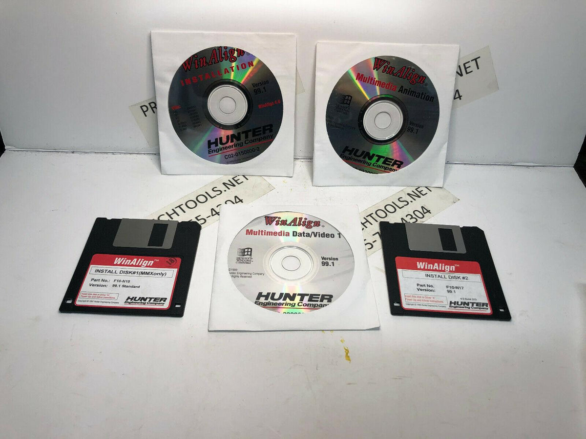Hunter S411 WinAlign Alignment Installation CD Set 128-367-2 Software V 99.1 P70