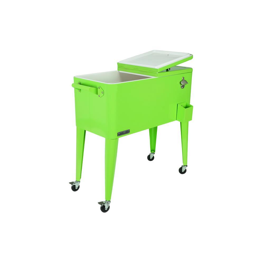 80 Qt. Rolling Patio Cooler Lime