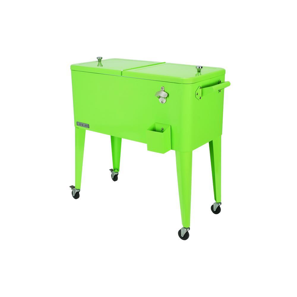 80 Qt. Rolling Patio Cooler Lime