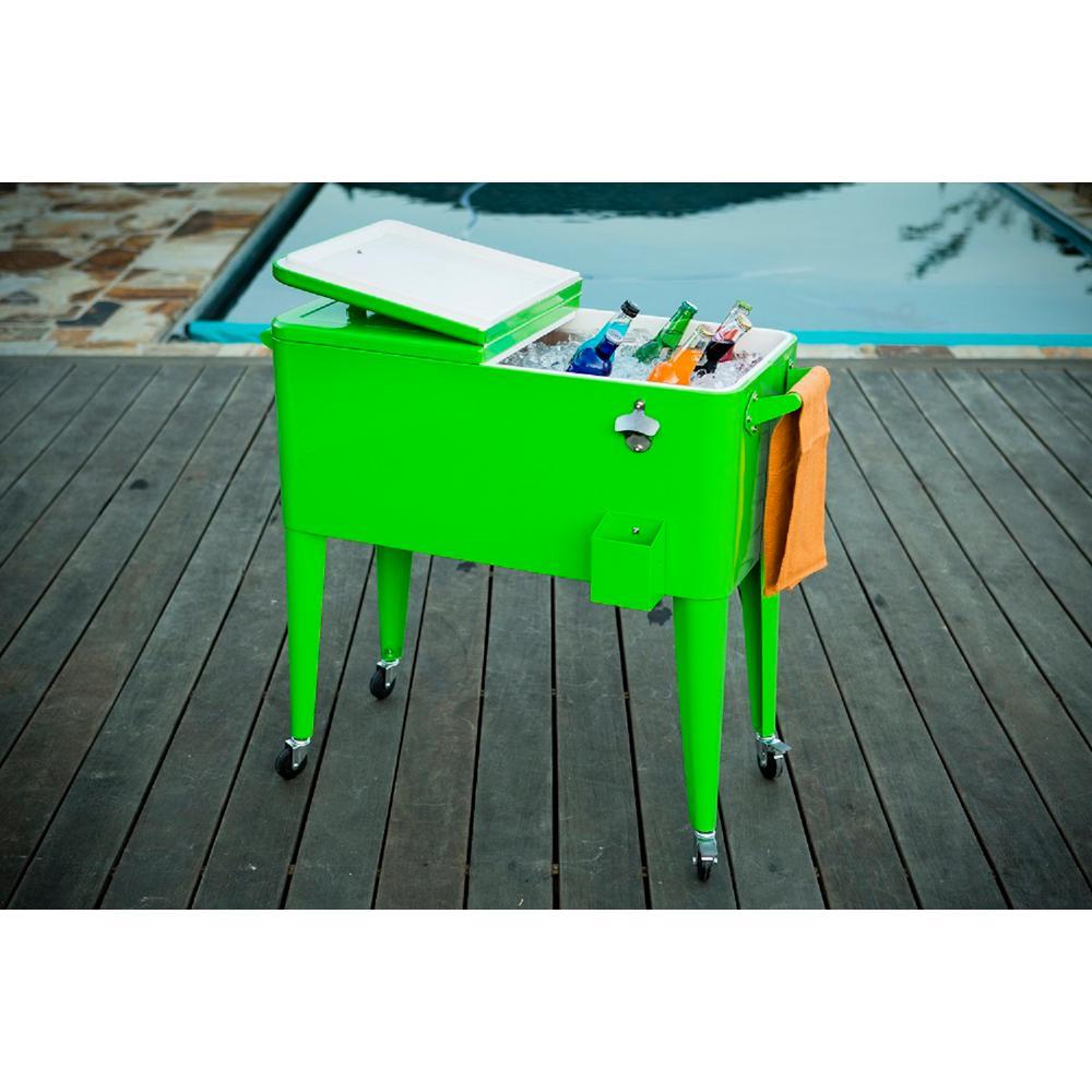 80 Qt. Rolling Patio Cooler Lime