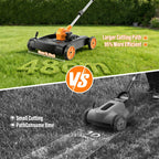 18.9" Cordless Lawn Mower, String Trimmer &amp; Wheeled Edger 3-in-1 Combo, Brushless 2 * 4.0Ah Batteries, 3 Blades, Adjustable Height &amp; Angle Electric Weed Eater and Lawnmower