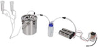 5l electric milking machine, double head pulsation vacuum pump milker portable milking supplies with pulse timing settings vacuum pump milker household milking machine (cow/sheep)(cow)