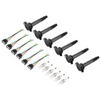 2007-2023 TOYOTA TUNDRA 6PCS Ignition Coils+Connectors+Spark Plug UF487 90919-02251 90919-A2002 Generic