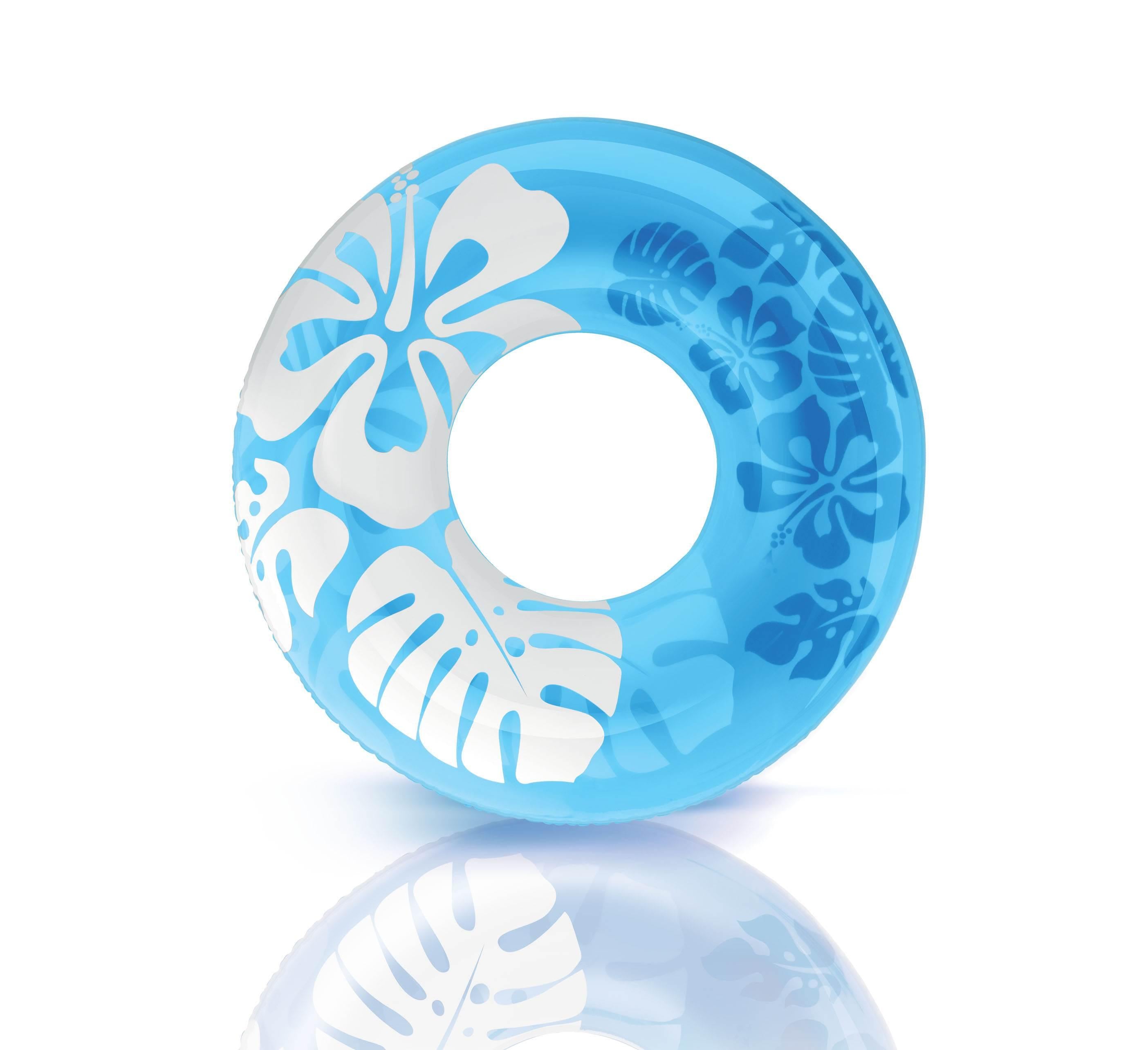 Colorful Transparent Inflatable Swimming Pool Tube Raft (12 Pack) 59251EP