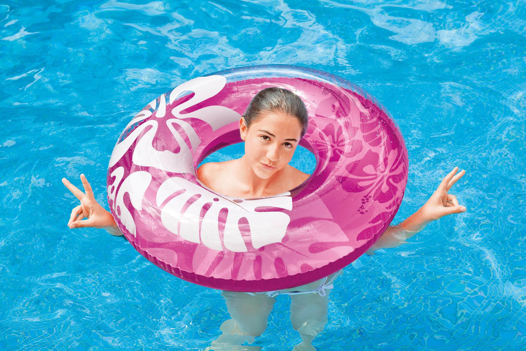 Colorful Transparent Inflatable Swimming Pool Tube Raft (12 Pack) 59251EP