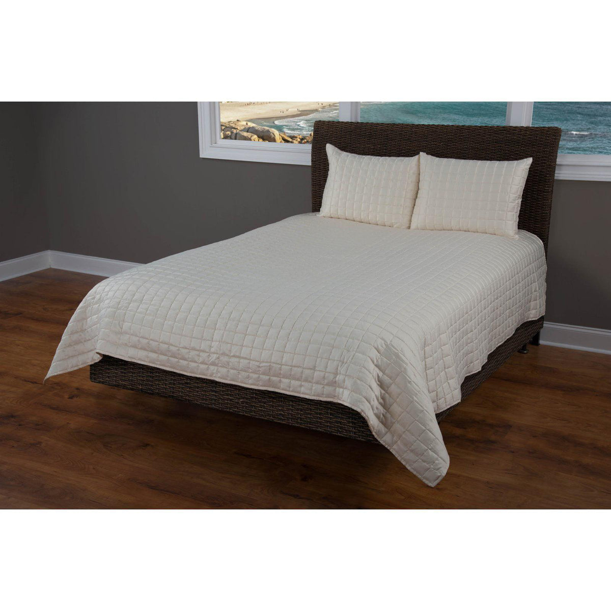 Rizzy Home 3 Piece Quilight Set In Chocolate Brown And Chocolate Brown - (Twin)