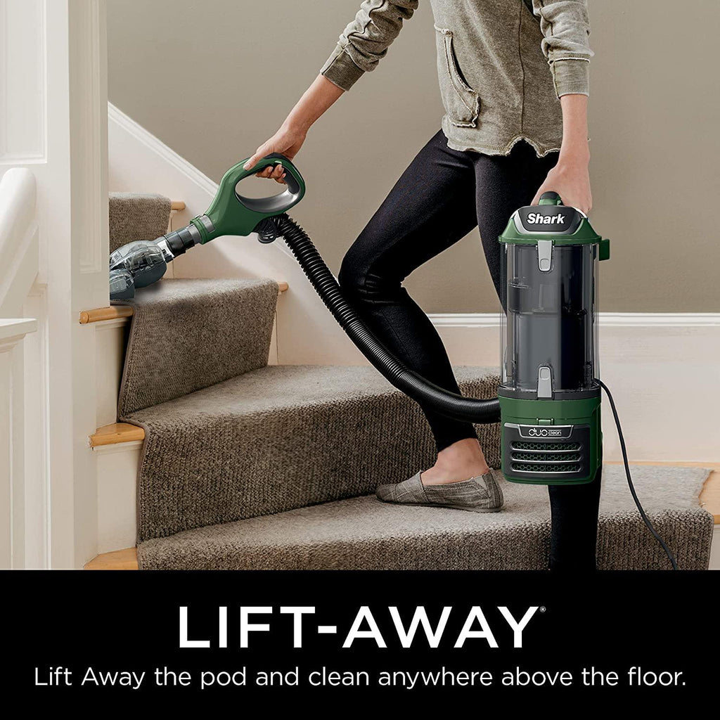 Shark ZU782 Rotator Lift-Away DuoClean Pro Upright Vacuum with Self-Cleaning Brushroll, DuoClean, HEPA Filter, Headlights, Swivel Steering, Upholstery Tool, Pet Power Brush &amp; Crevice Tool, Sage Green