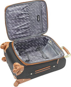 er Luggage Collection - Lightweight Softside Expandable Suitcase for Men &amp; Women - Durable 20 Inch Carry On Bag with 4-Rolling Spinner Wheels (20in, Global Black)