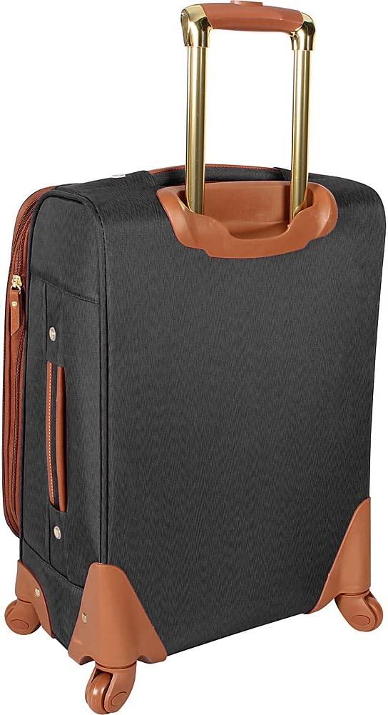 er Luggage Collection - Lightweight Softside Expandable Suitcase for Men &amp; Women - Durable 20 Inch Carry On Bag with 4-Rolling Spinner Wheels (20in, Global Black)