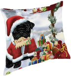 BEROVE Santa Square Pillow Backrest Pillow Decoration Home Christmas Decorative Pillow Covers
