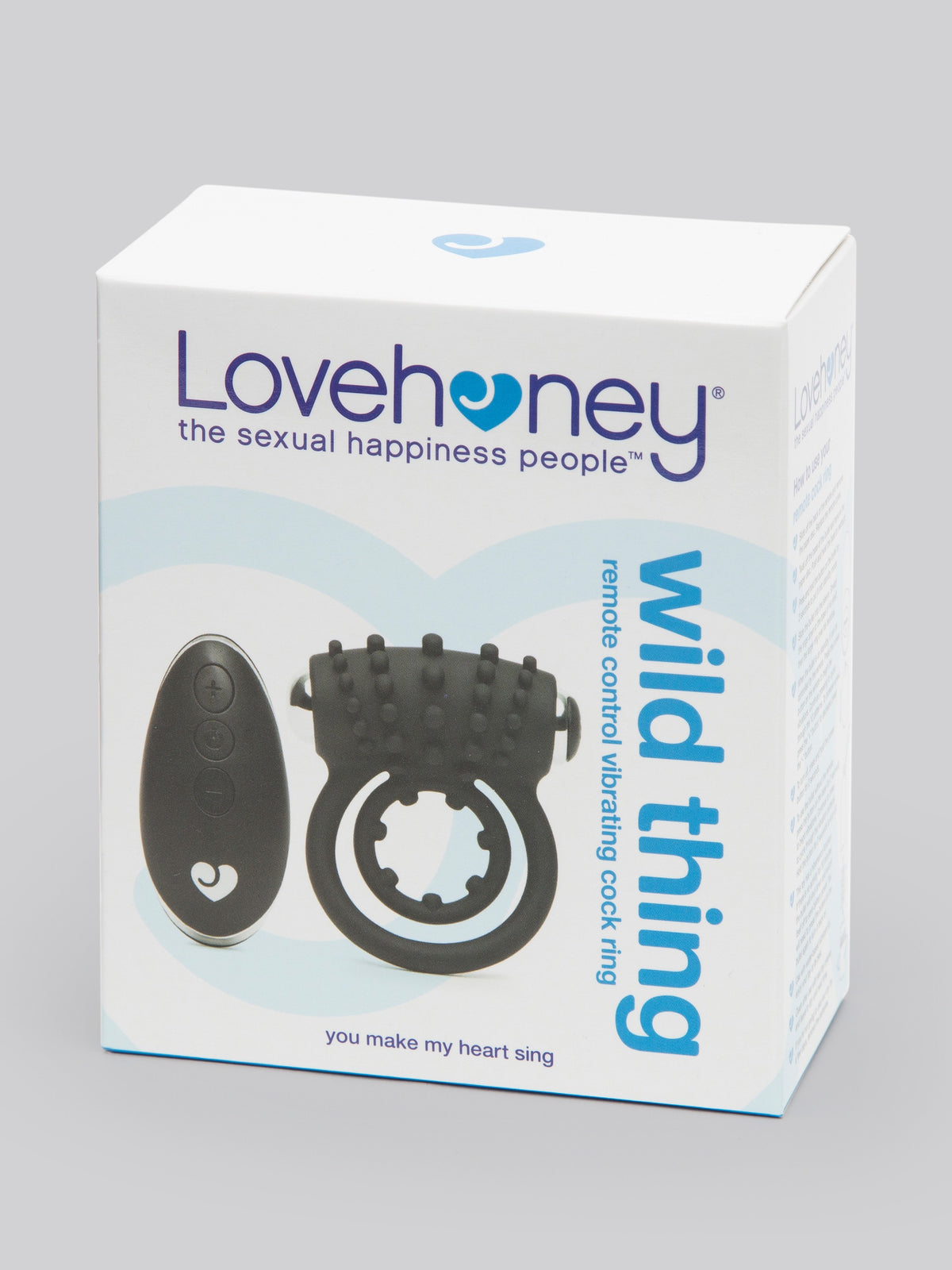 Lovehoney Wild Thing 10 Function Remote Control Vibrating Cock Ring, Black