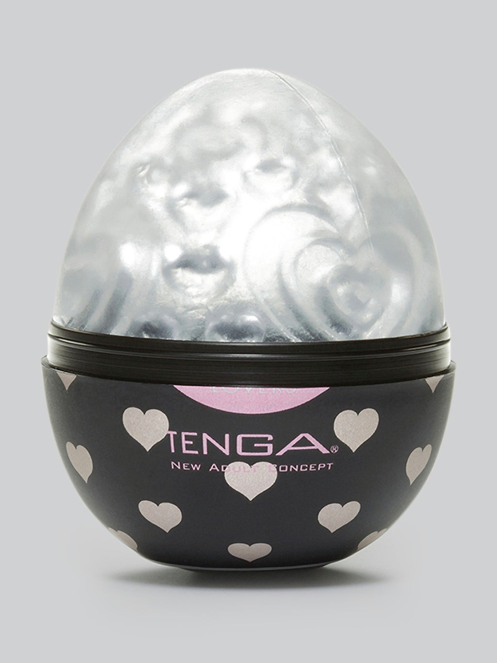 TENGA Egg Lovers Heart Textured Male Masturbator, Clear
