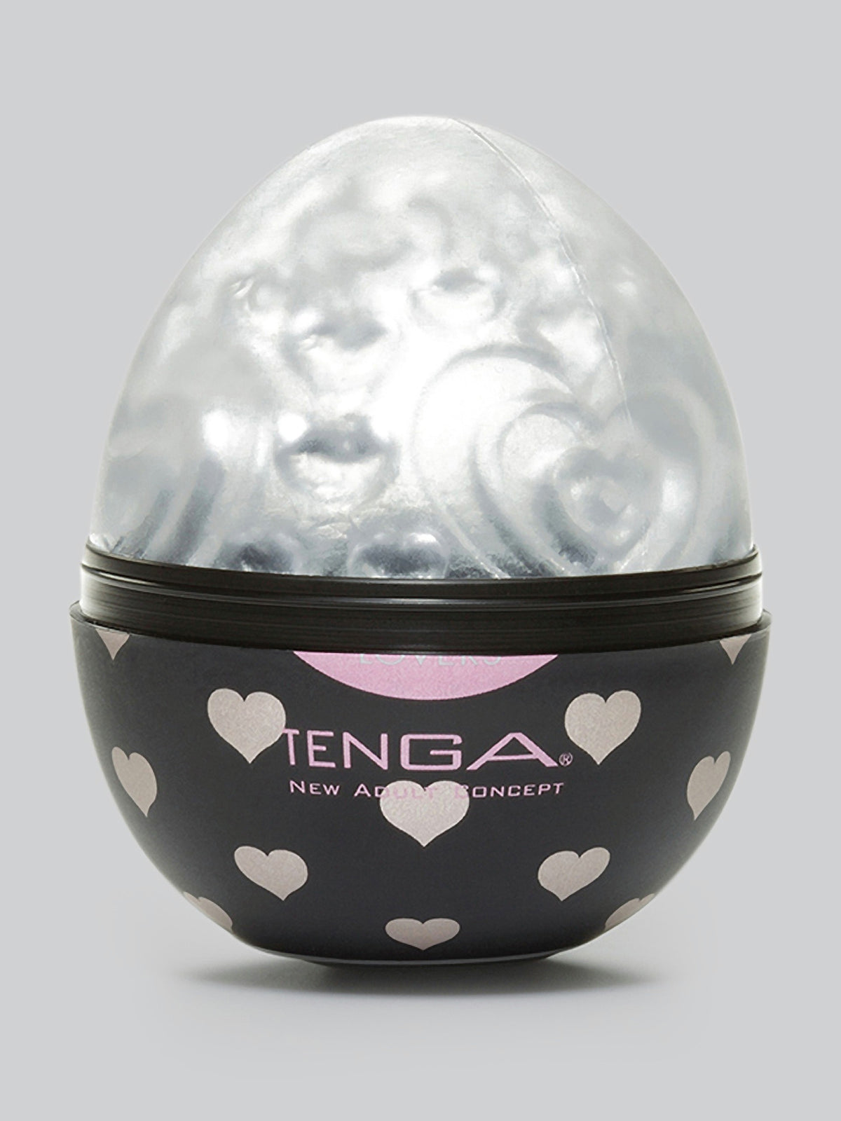 TENGA Egg Lovers Heart Textured Male Masturbator, Clear