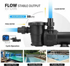 1.0 hp 5220 gph above ground swimming pool pump w/ strainer basket etl certified
