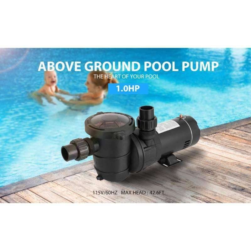 1.0 hp 5220 gph above ground swimming pool pump w/ strainer basket etl certified