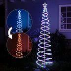 Alpine Corporation 91" Indoor/Outdoor Spiral Christmas Tree with LED Lights, White