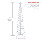 Alpine Corporation 91" Indoor/Outdoor Spiral Christmas Tree with LED Lights, White