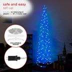 Alpine Corporation 91" Indoor/Outdoor Spiral Christmas Tree with LED Lights, White