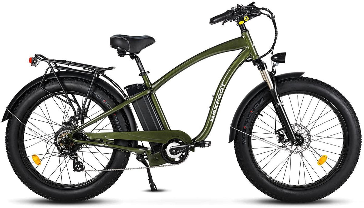 NF MaxFoot MF-18 Electric Bike 26" Fat Tire, 750W 48v 13Ah Mountain Ebikes, Removable Lithium Battery Commuter Bicycle, 23 MPH Max Speed LCD Display