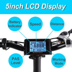 NF MaxFoot MF-18 Electric Bike 26" Fat Tire, 750W 48v 13Ah Mountain Ebikes, Removable Lithium Battery Commuter Bicycle, 23 MPH Max Speed LCD Display