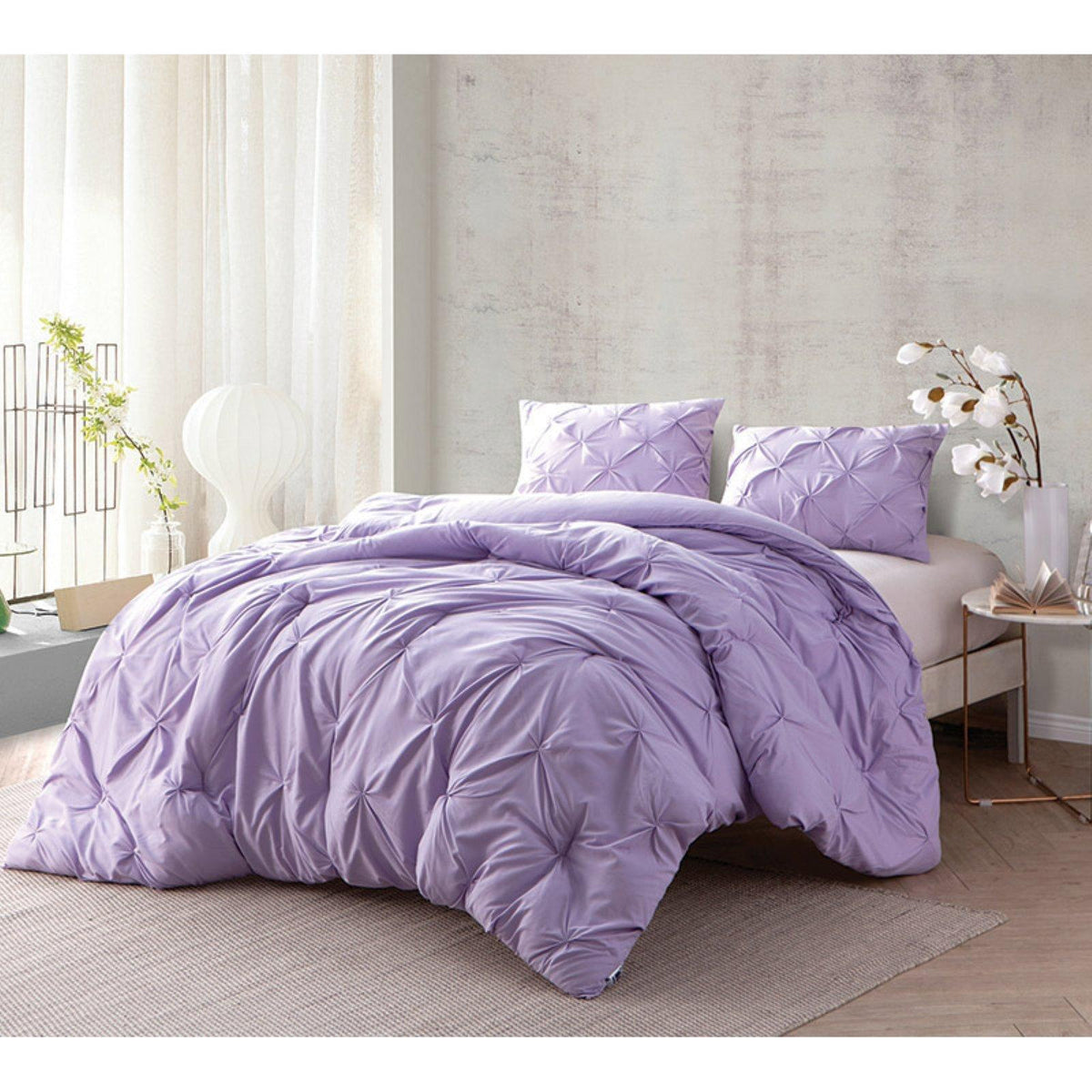 BYB Pacific Blue Pin Tuck Comforter - King