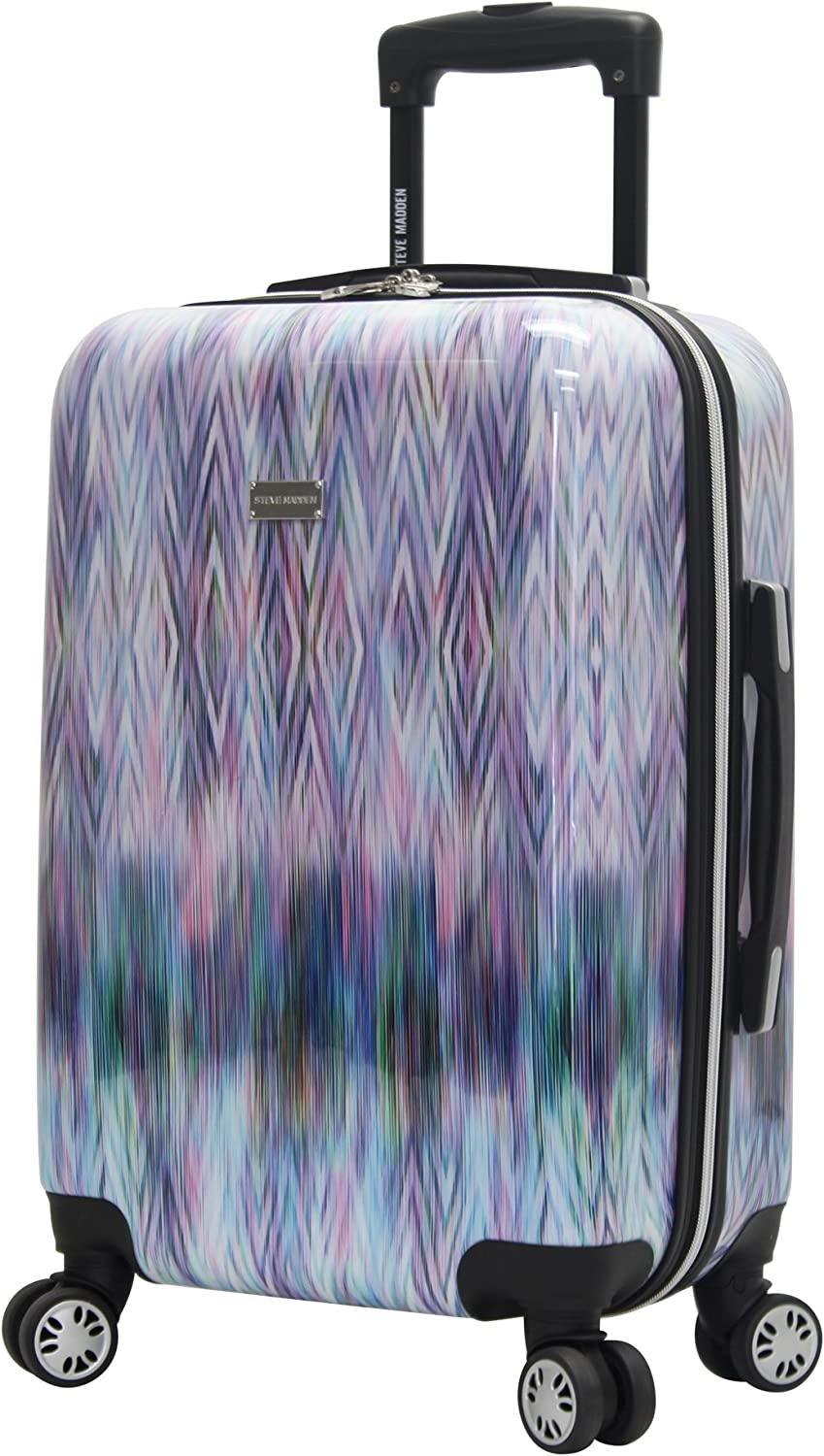 20 Inch Carry On Luggage Collection - Scratch Resistant (ABS + PC) Hardside Suitcase - er Lightweight Bag with 8-Rolling Spinner Wheels (Diamond)