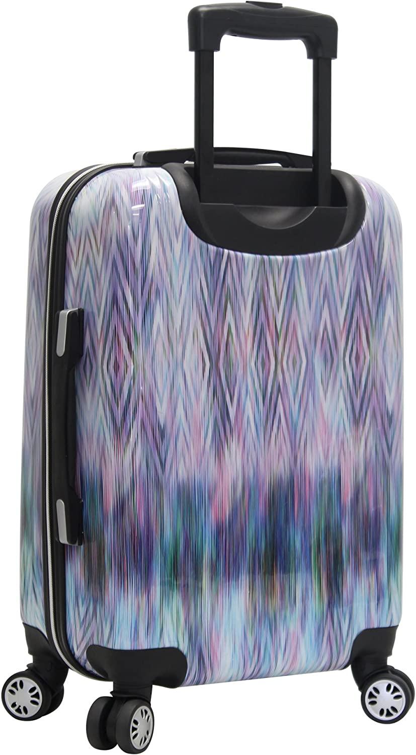 20 Inch Carry On Luggage Collection - Scratch Resistant (ABS + PC) Hardside Suitcase - er Lightweight Bag with 8-Rolling Spinner Wheels (Diamond)