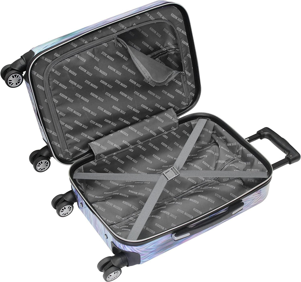 20 Inch Carry On Luggage Collection - Scratch Resistant (ABS + PC) Hardside Suitcase - er Lightweight Bag with 8-Rolling Spinner Wheels (Diamond)