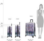 28 Inch Checked Luggage Collection - Scratch Resistant (ABS + PC) Hardside Suitcase - er Lightweight Bag with 8-Rolling Spinner Wheels (Diamond)