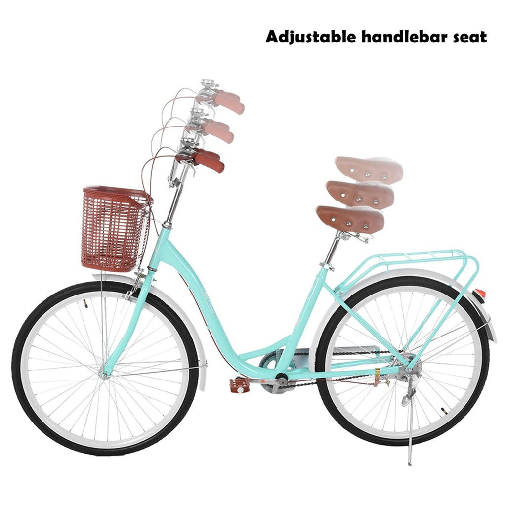26 Inch Classic Bicycle Retro Bicycle Beach Cruiser Bicycle Retro Bicycle,Cruiser Bikes,Blue