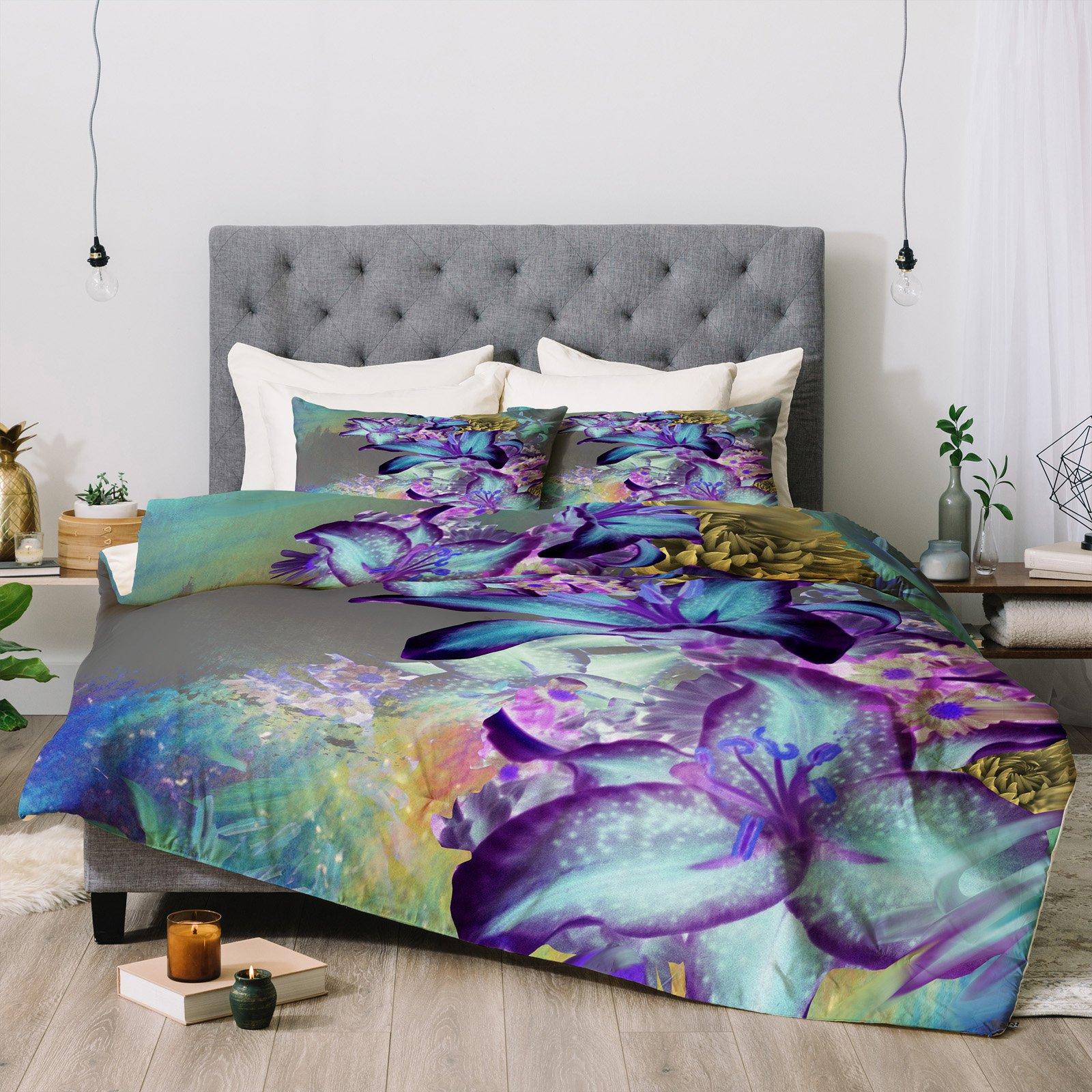 Biljana Kroll Oil Spill Florals Comforter by Deny s