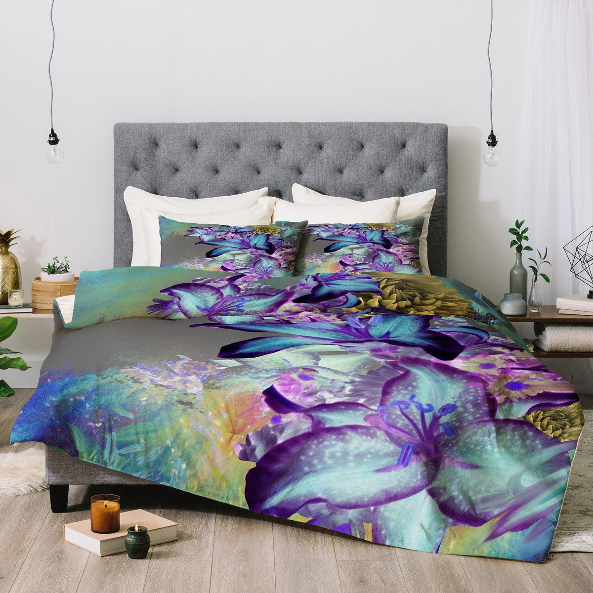 Biljana Kroll Oil Spill Florals Comforter by Deny s