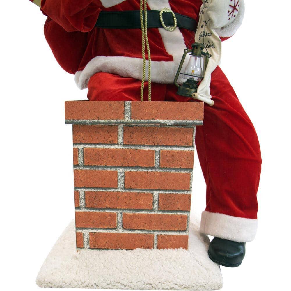 48 in. Christmas Music and Motion Santa Claus in Chimney