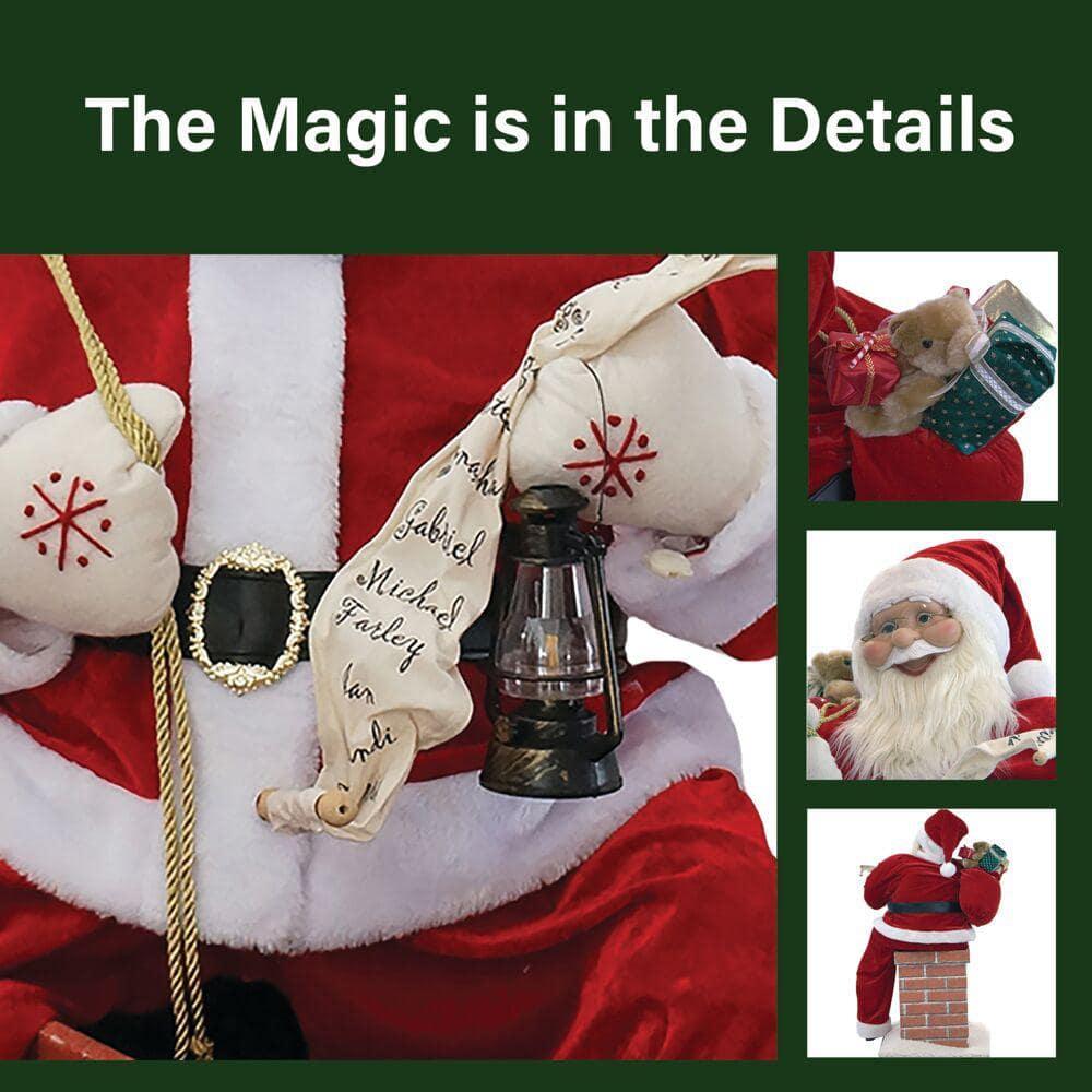 48 in. Christmas Music and Motion Santa Claus in Chimney