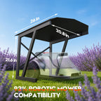 LarRobot Mower Garage, Alloy Steel Robotic Lawn Mower Shelter(1) | Heavy Duty Outdoor Shade Cover, Waterproof and UV-Proof Garden Garage, Fits 92% of Models, Robot Mower Accessories