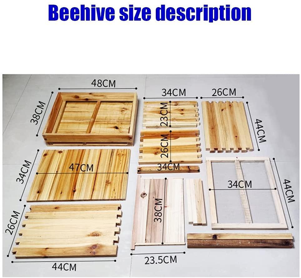 beehive, 7 frame beehive house, easy to install wood complete honey bee hives kit, beekeeping supplies equipment tool, durable bee box for beekeeper starter (color : primary color, size : 7 frame)
