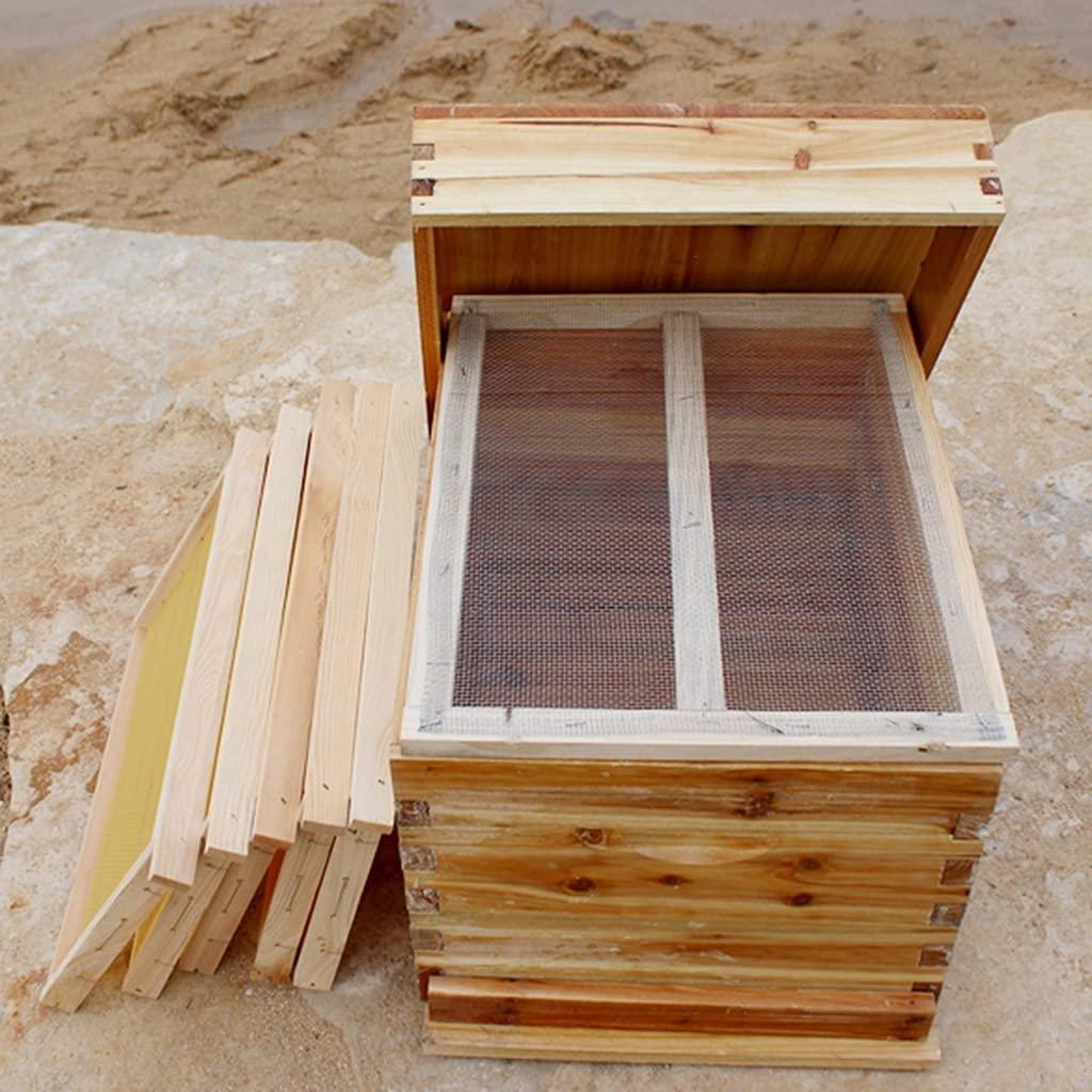 beehive, 7 frame beehive house, easy to install wood complete honey bee hives kit, beekeeping supplies equipment tool, durable bee box for beekeeper starter (color : primary color, size : 7 frame)