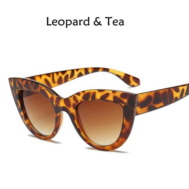 Retro Thick Frame Cat Eye Sunglasses