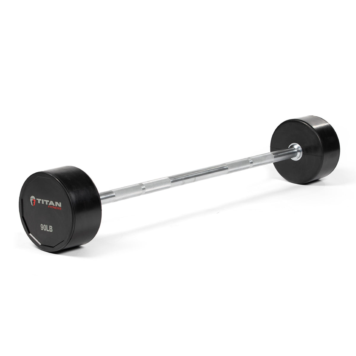 Fitness Straight Rubber Fixed Barbell 90 lb.