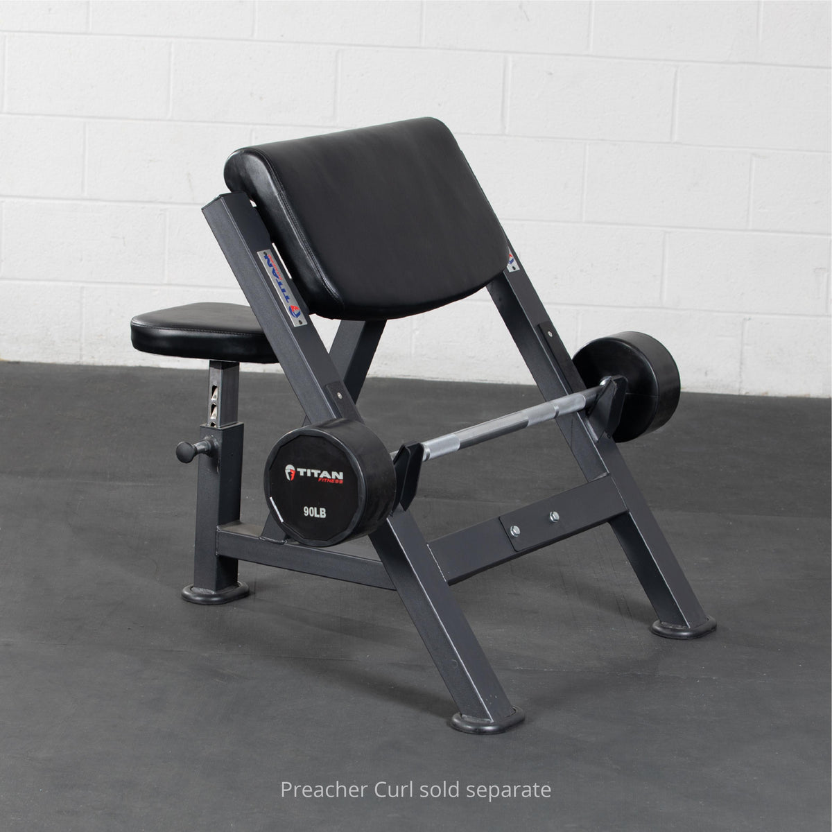 Fitness Straight Rubber Fixed Barbell 90 lb.