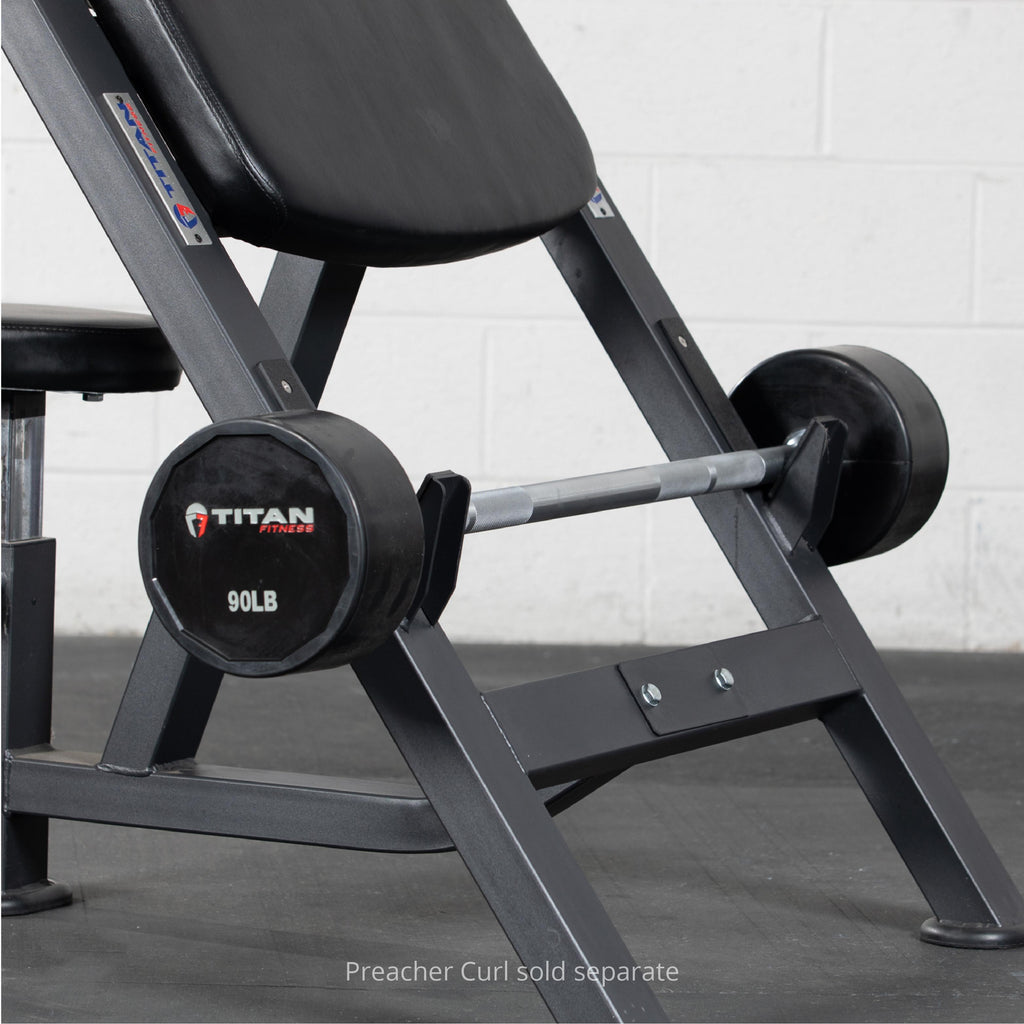Fitness Straight Rubber Fixed Barbell 90 lb.