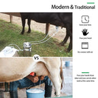 goat milking machine pump milker machine auto-stop device for goat livestock household farm stainless steel food grade bucket milking device (14l)