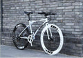 XIAZHOU Men and Female Road 24-Speed 26-inch Bicycle (only Adult) high Carbon Steel Frame Road Bike Race Wheel Double disc Brake Bike 5-27, White (Color : Black)