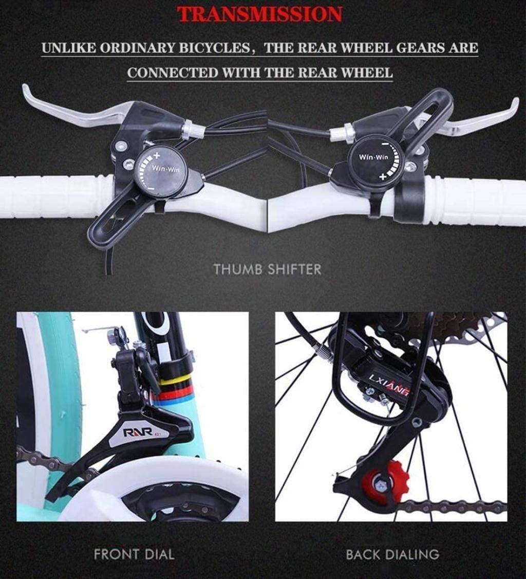 XIAZHOU Men and Female Road 24-Speed 26-inch Bicycle (only Adult) high Carbon Steel Frame Road Bike Race Wheel Double disc Brake Bike 5-27, White (Color : Black)