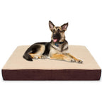 KOPEKS Rectangular Orthopedic Memory Foam Dog Bed - Includes Waterproof Inner Protector &amp; Removable Cover