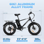 750W Electric Mountain Bike 25Mph 4 inich Fat Tire Electric Bike for Adult, 48V 13Ah Removable Battery Electric Bicycles LCD Display with USB