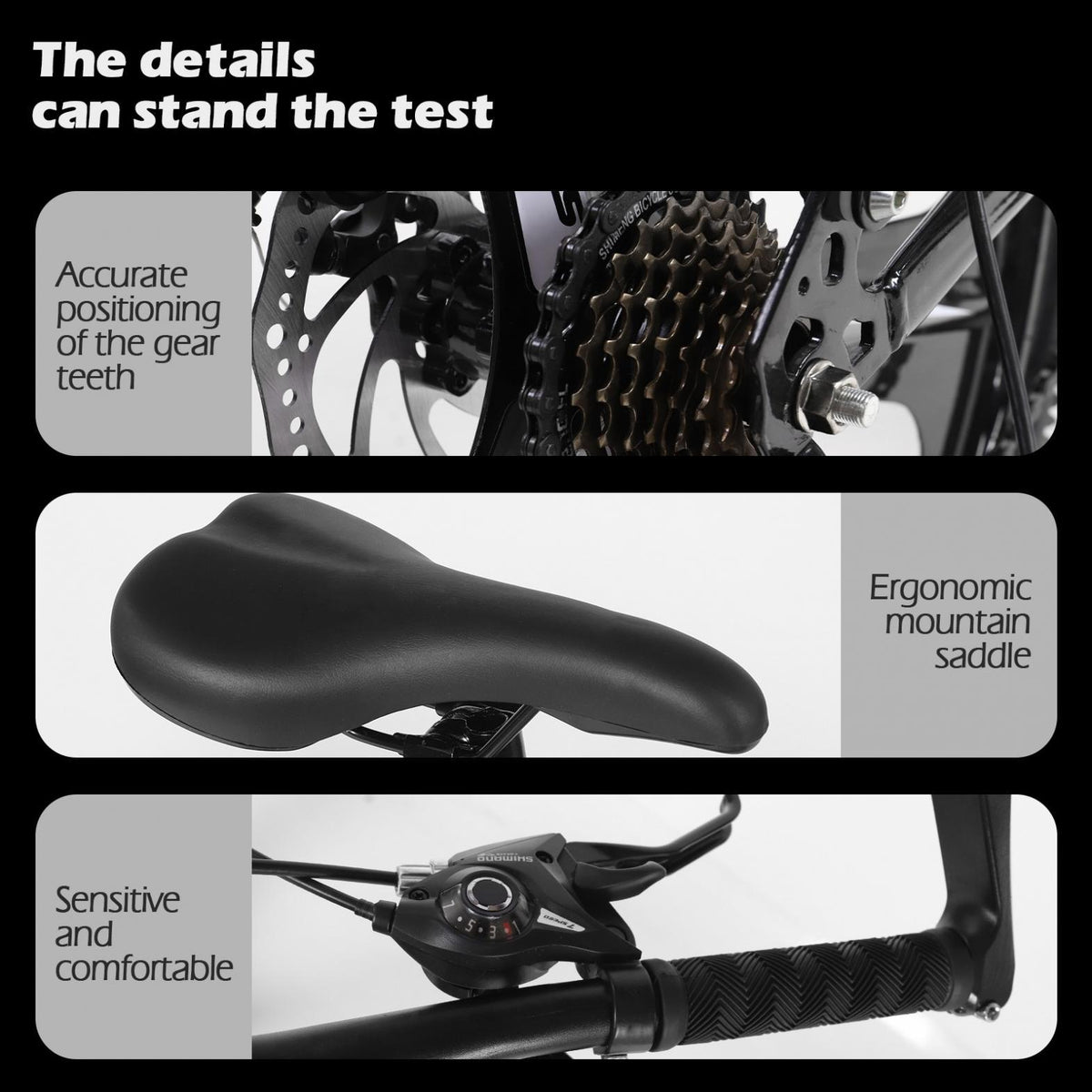 26 inch Folding Mountain Bike, 21 Speed Folding Bike,Full Suspension Disc Brake Outdoor Bikes for Men Women Carbon Steel Black