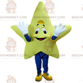 Giant Smiling Yellow Star BIGGYMONKEYMascot Costume, Star Costume